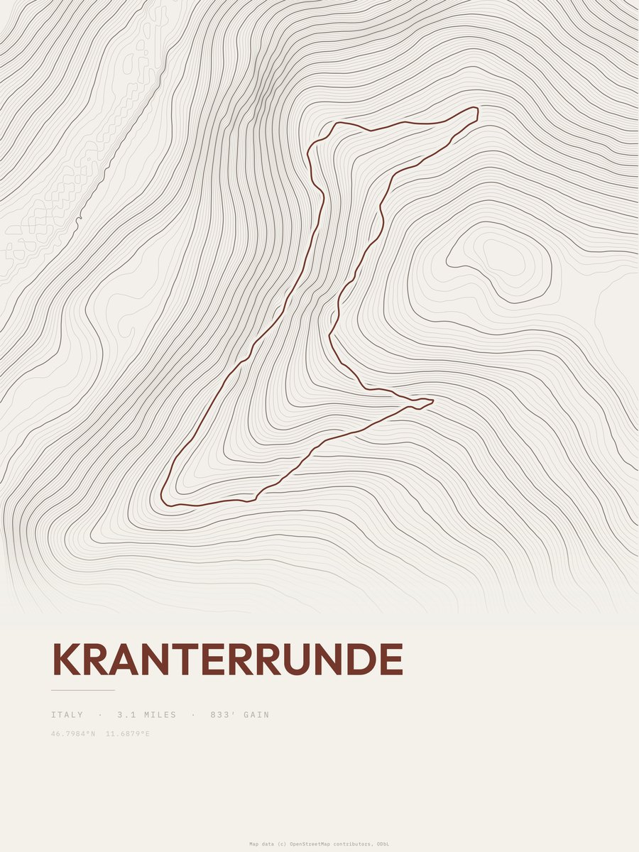 Kranterrunde Topographic print