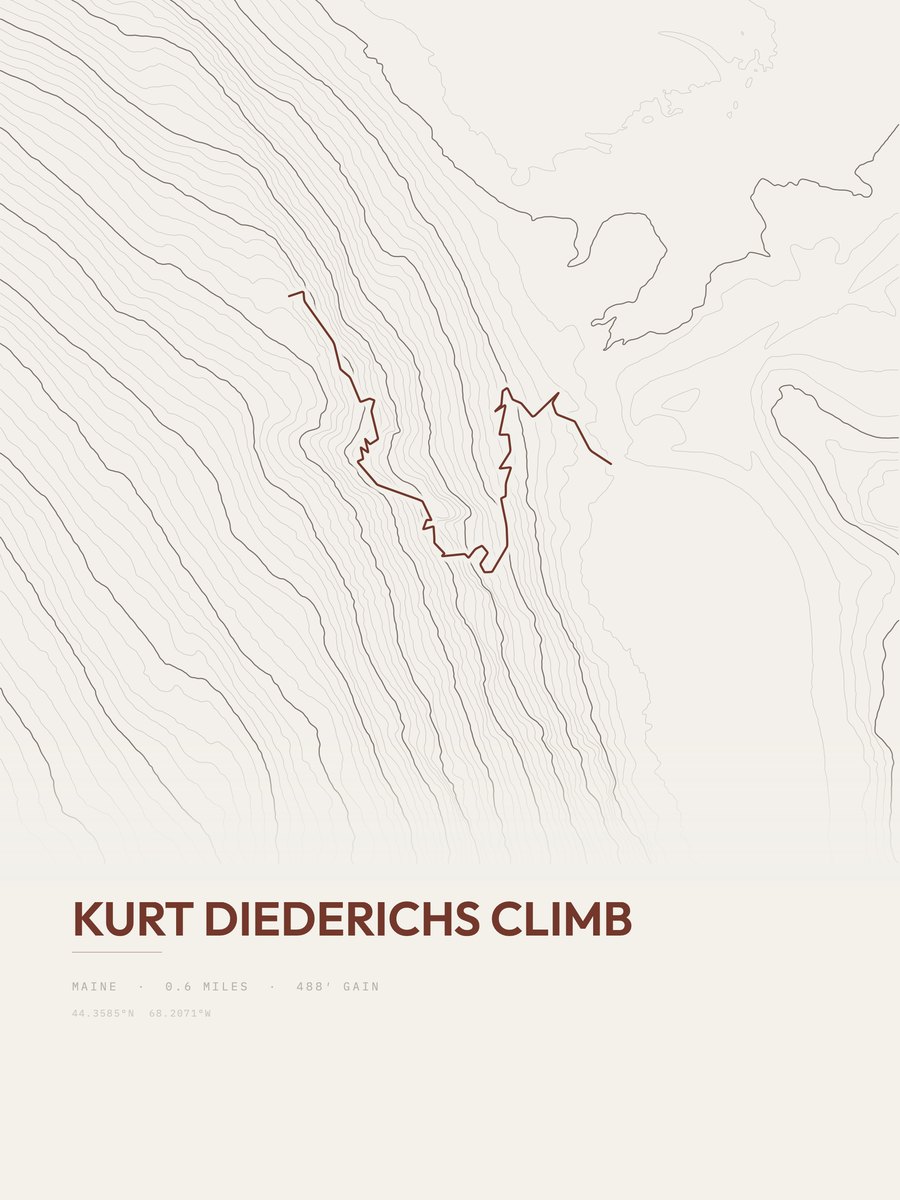 Kurt Diederichs Climb Topographic print