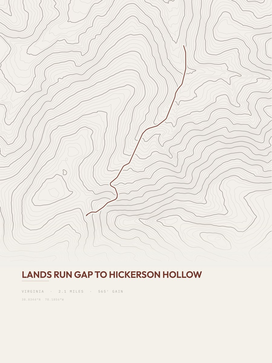 Hickerson Hollow Topographic print