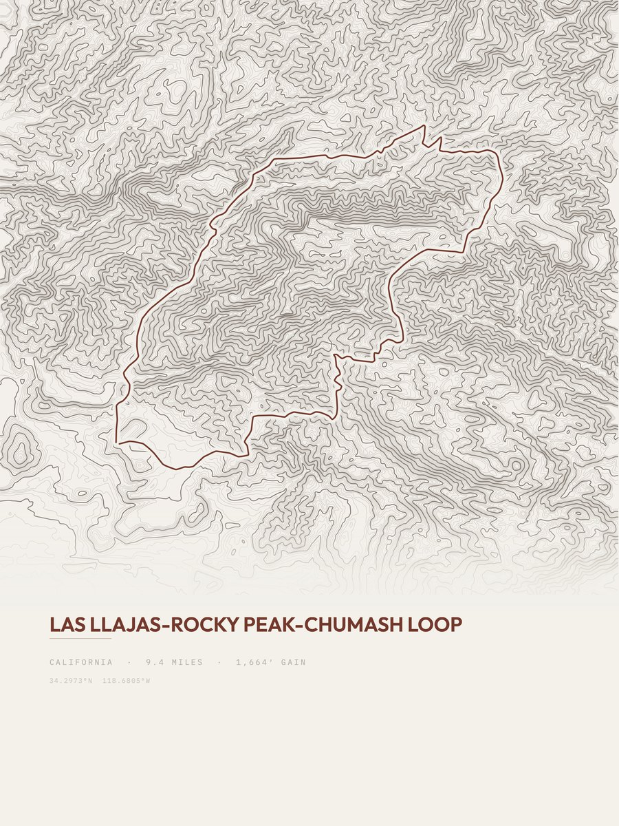Las Llajas-Rocky Peak-Chumash Topographic print
