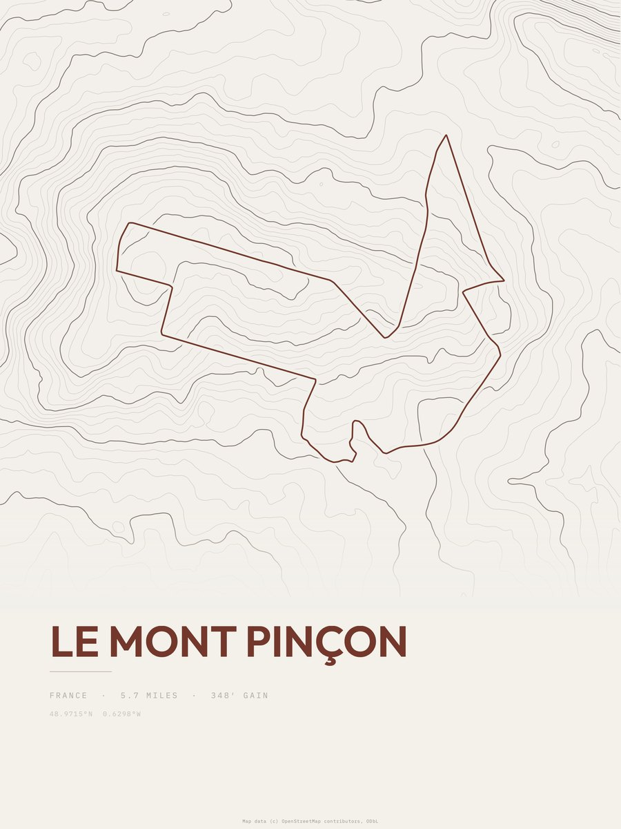 Le Mont Pinçon Topographic print
