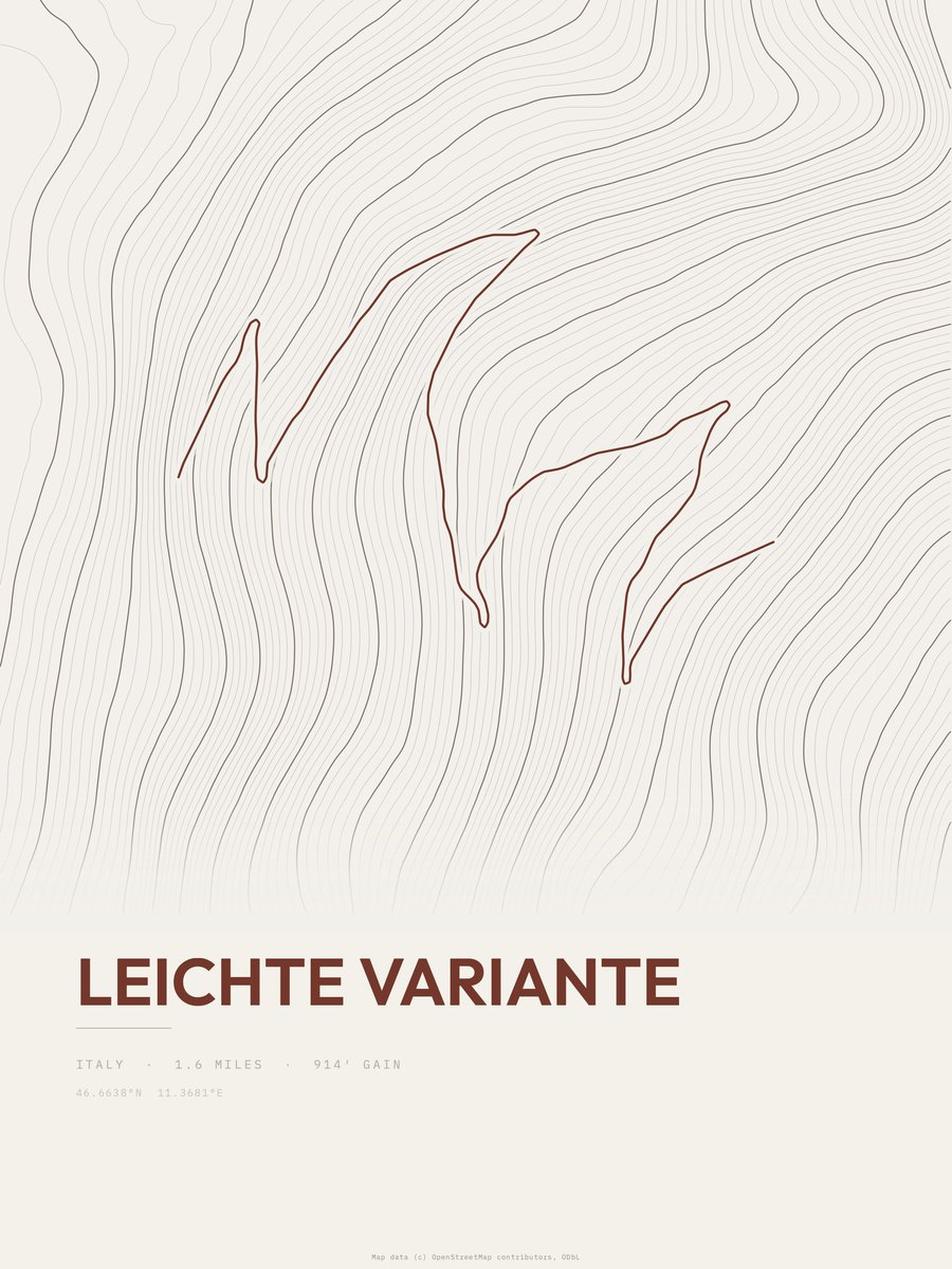 Leichte Variante Topographic print