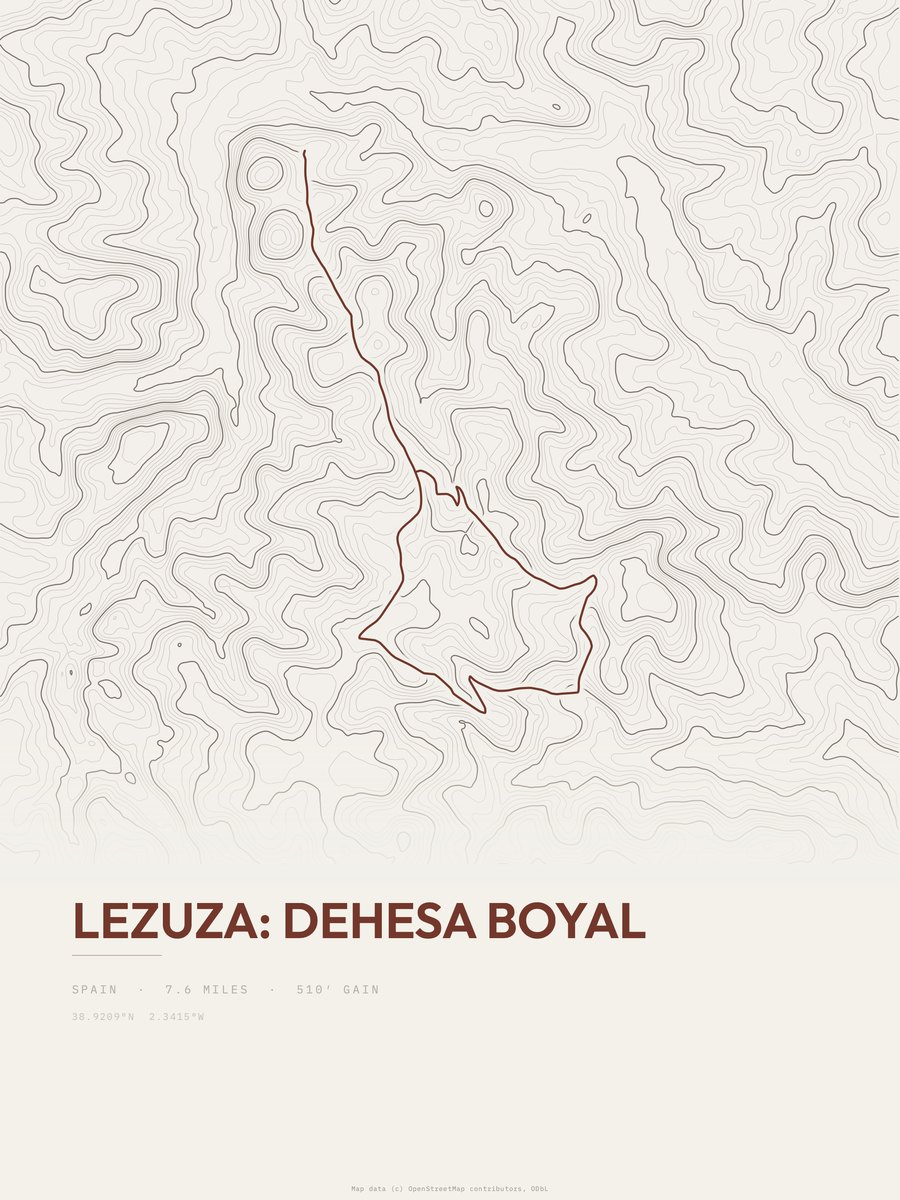 Dehesa Boyal Topographic print