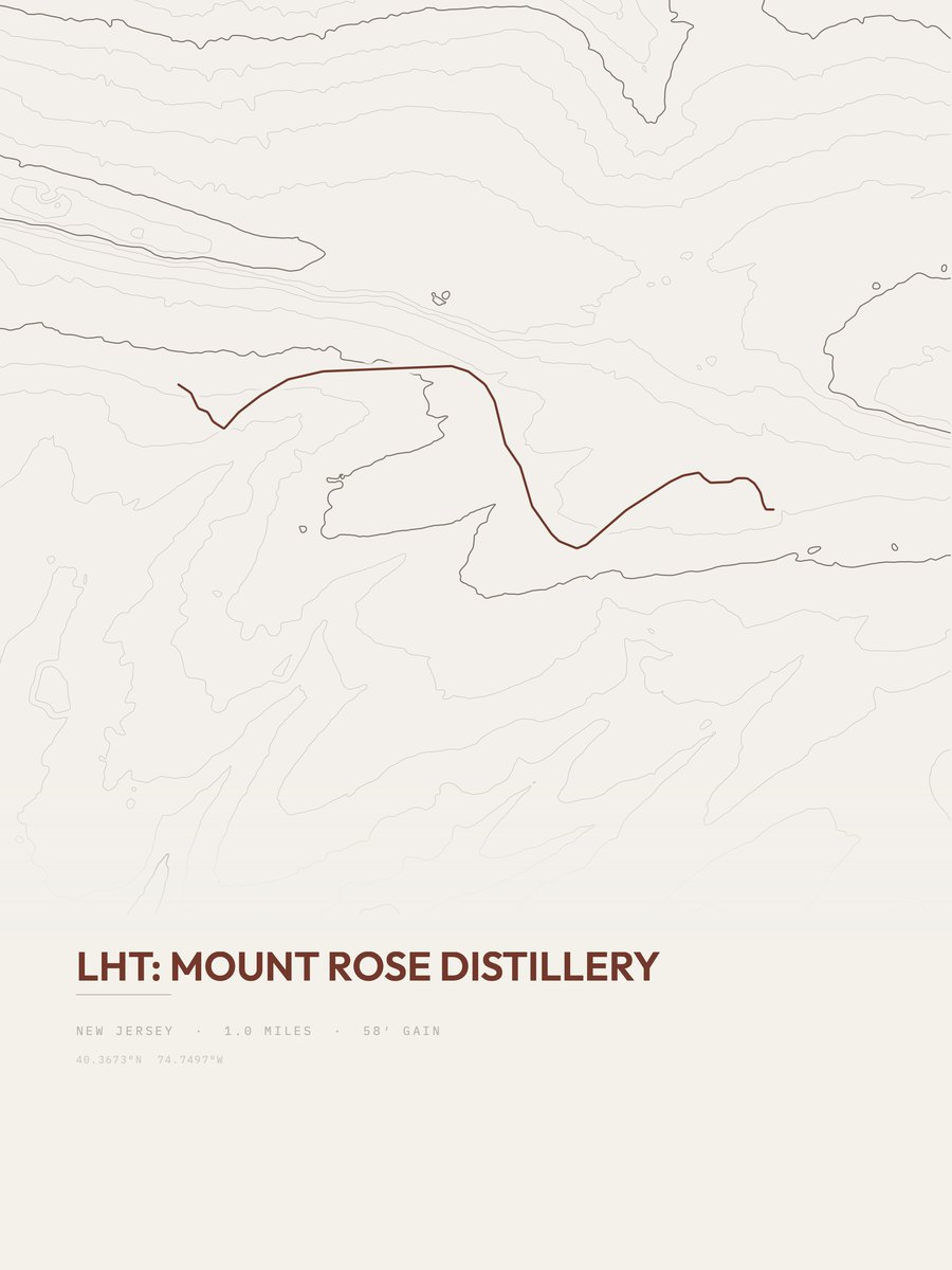 Mount Rose Distillery Topographic print