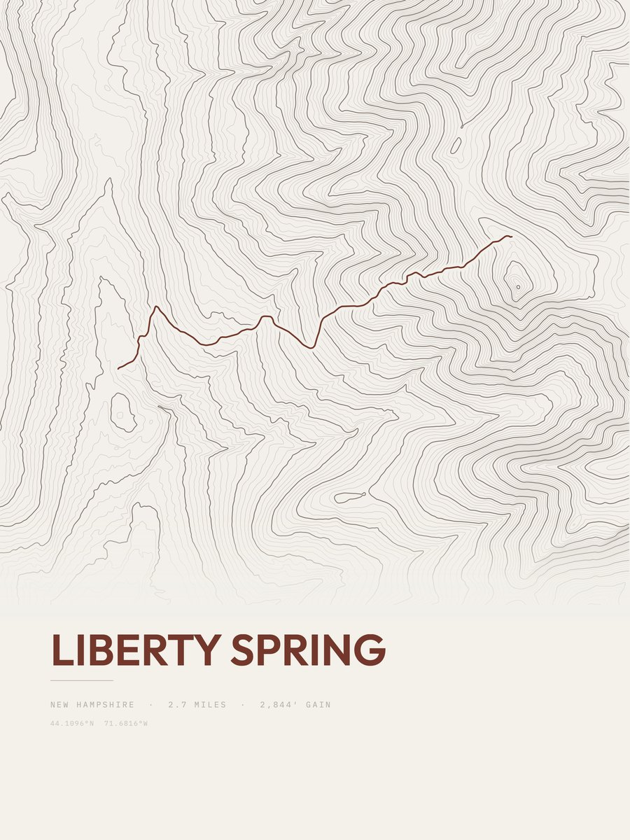 Liberty Spring Topographic print