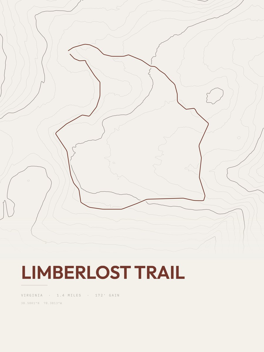 Limberlost Trail topographic trail print