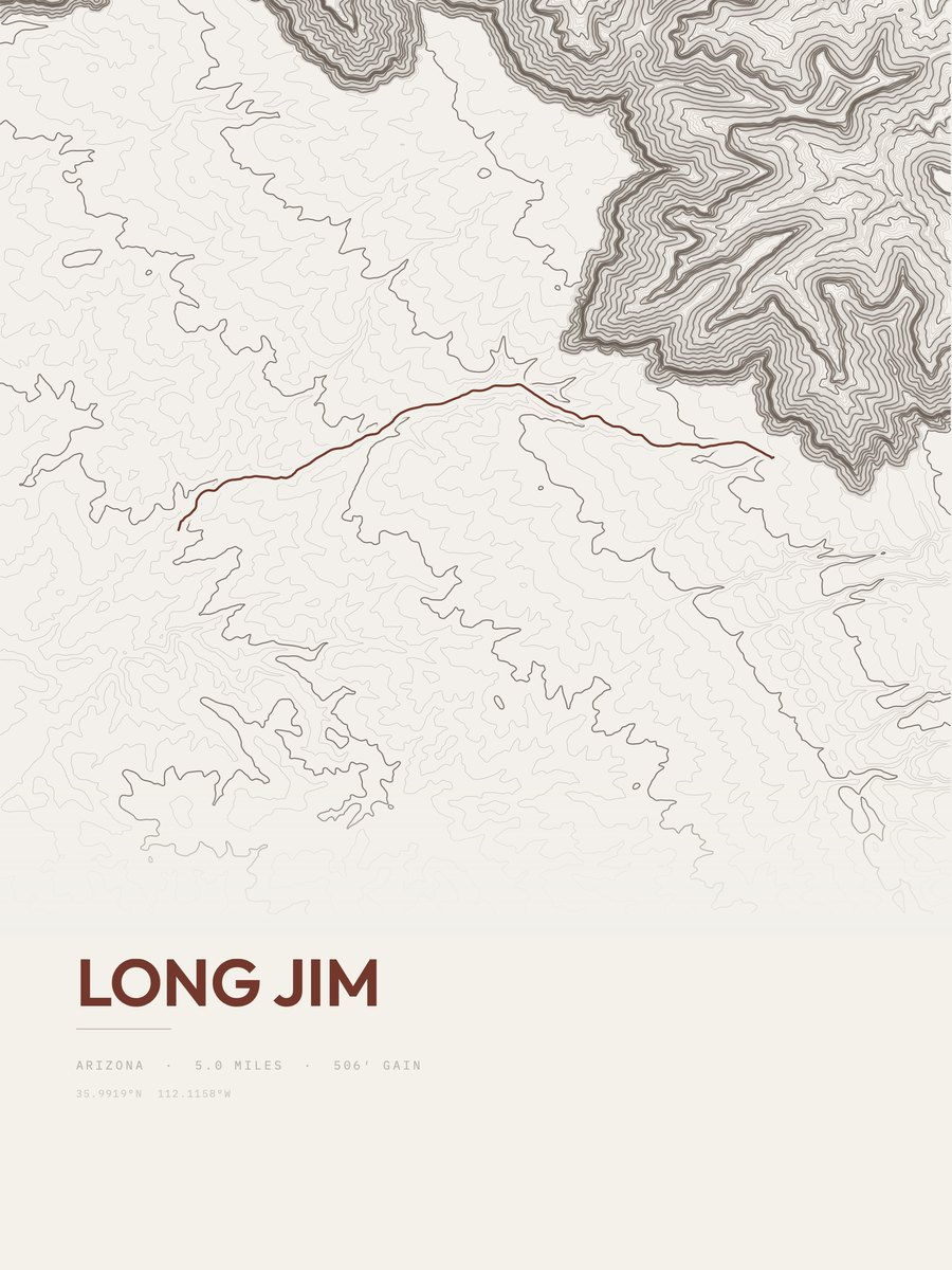 Long Jim Topographic print