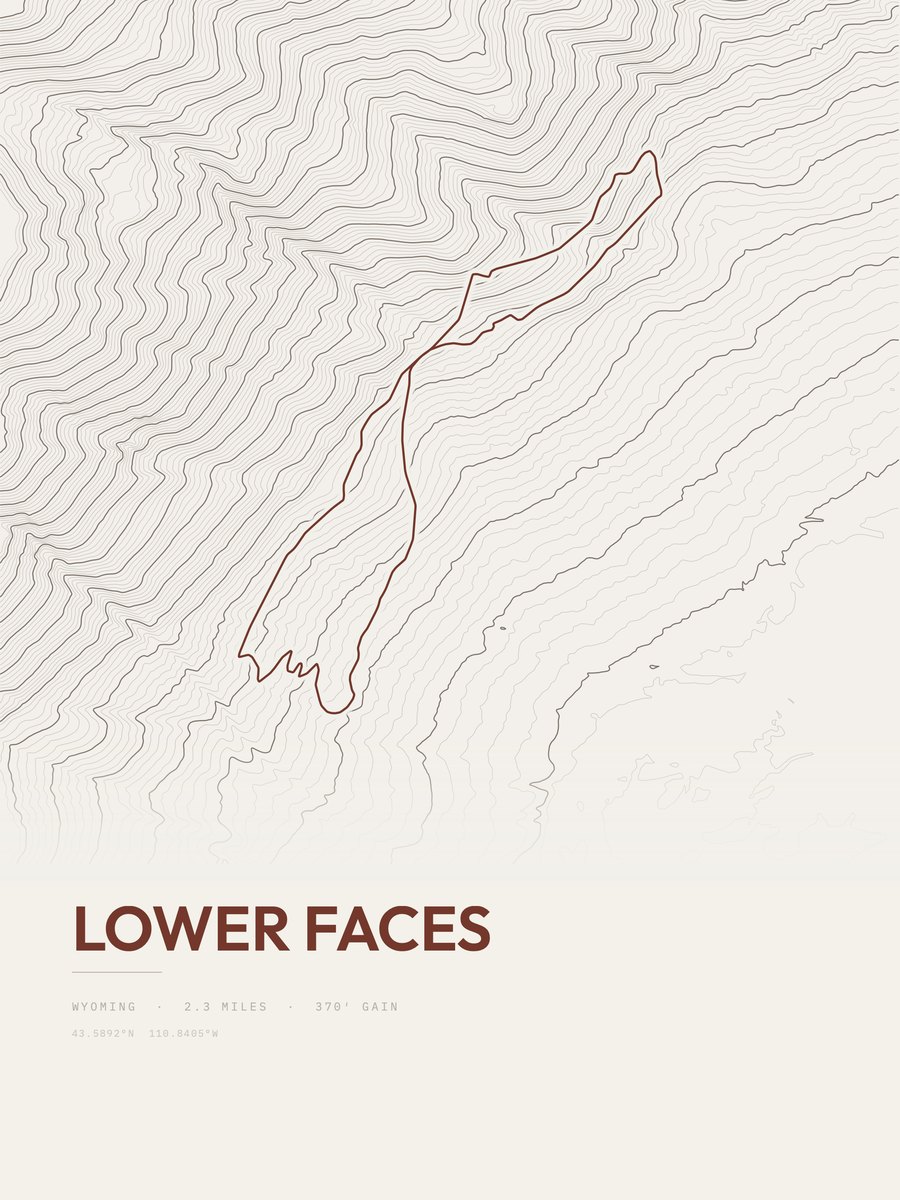 Lower Faces Topographic print