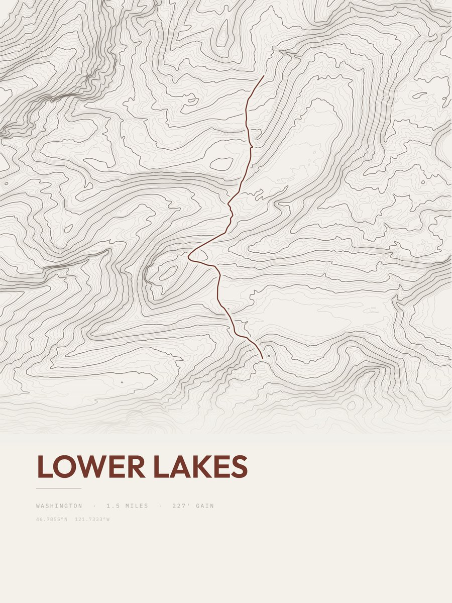 Lower Lakes Topographic print