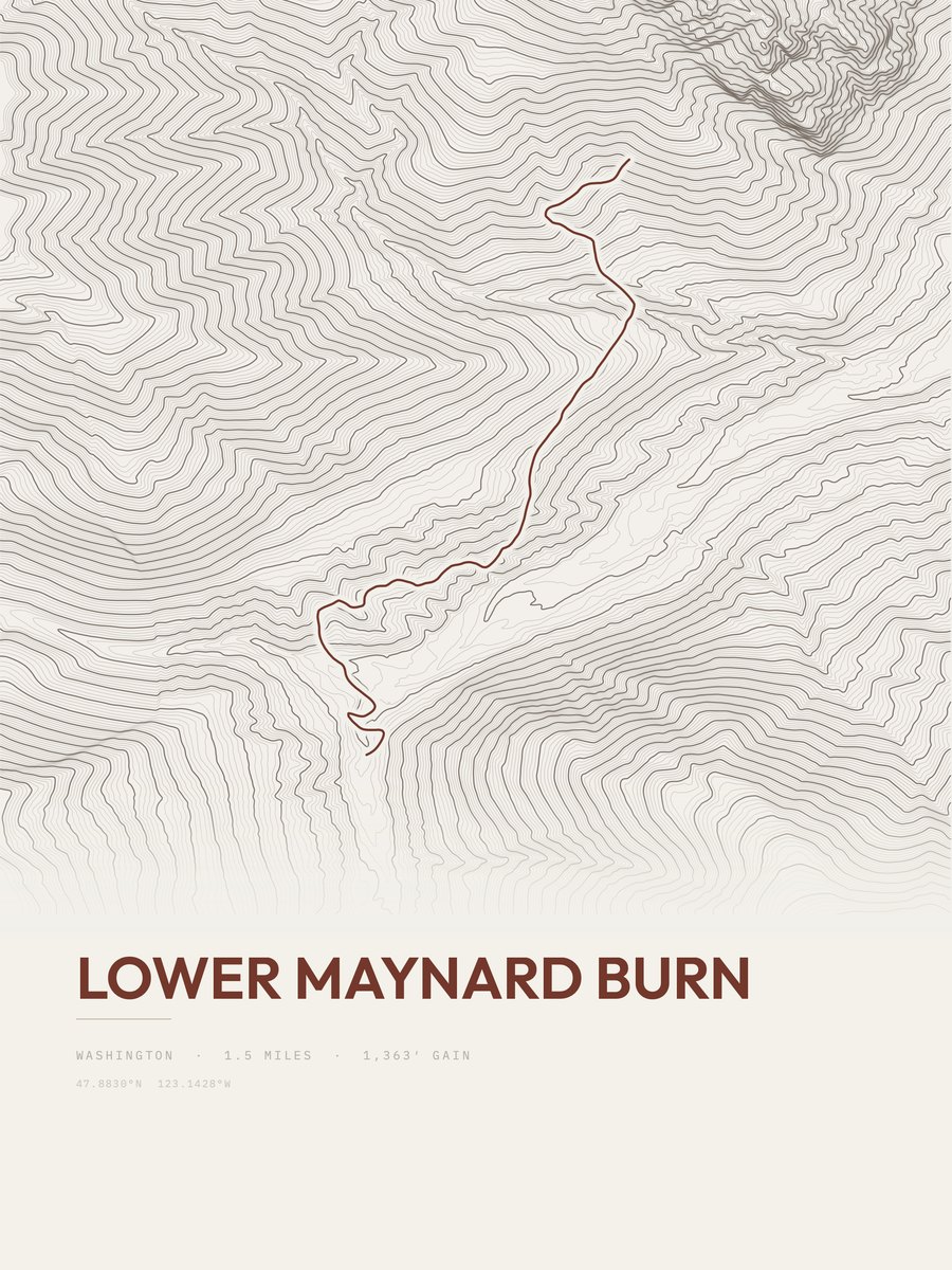 Lower Maynard Burn Topographic print