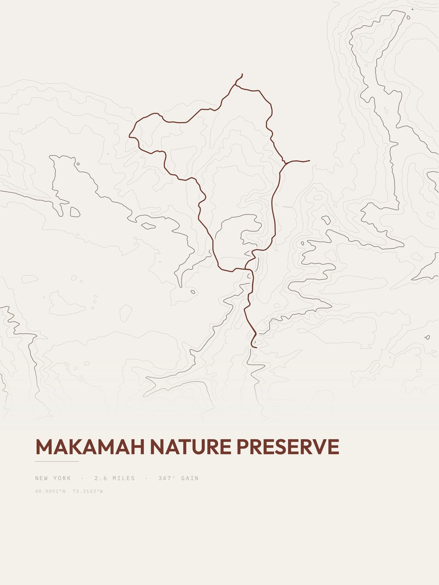 Makamah Nature Preserve Topographic print