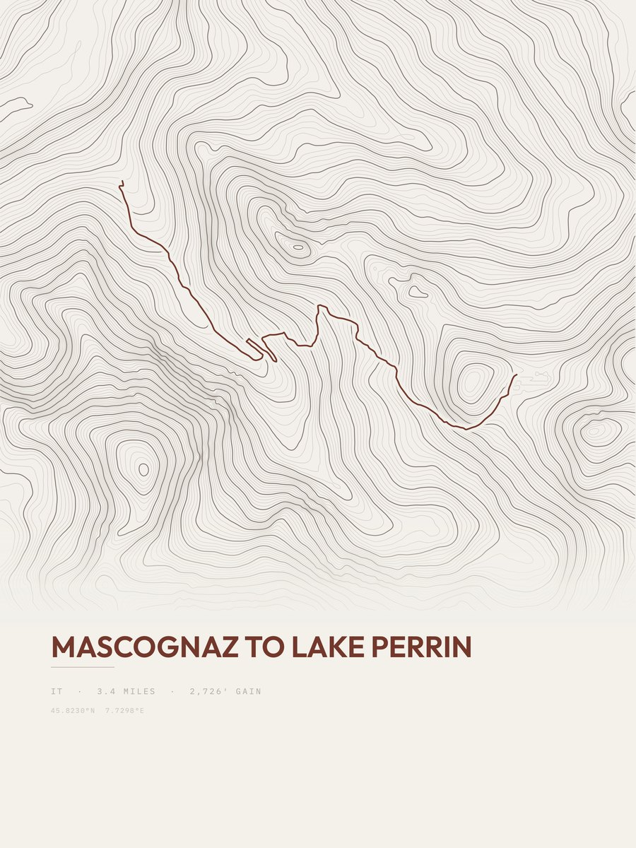 Mascognaz to Lake Perrin Topographic print