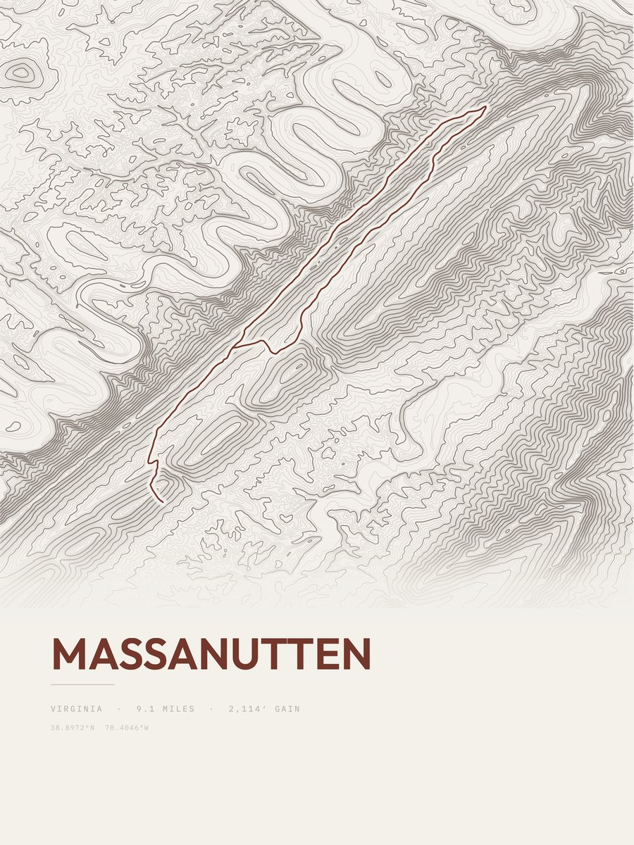 Massanutten Topographic print