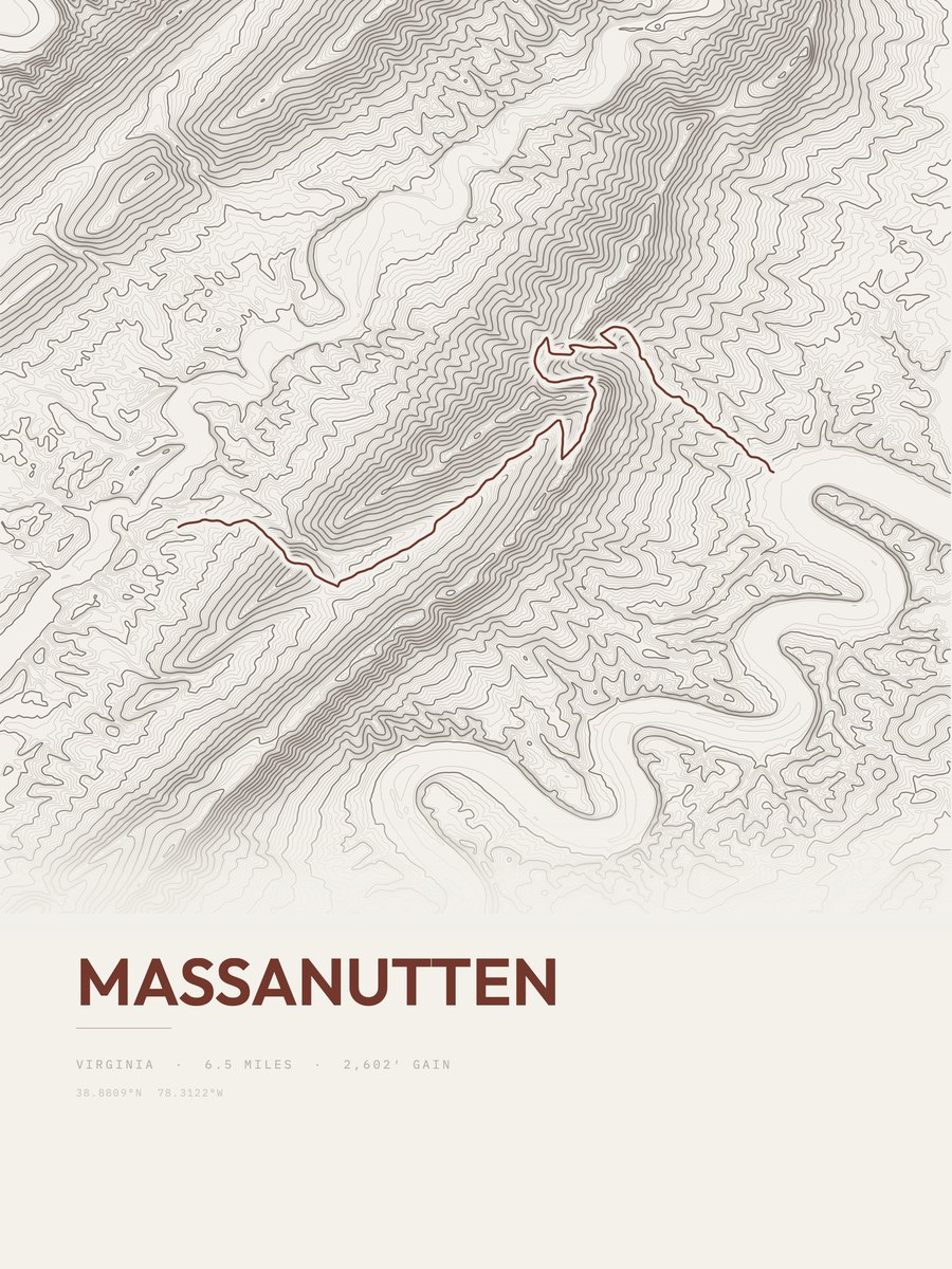 Massanutten Topographic print