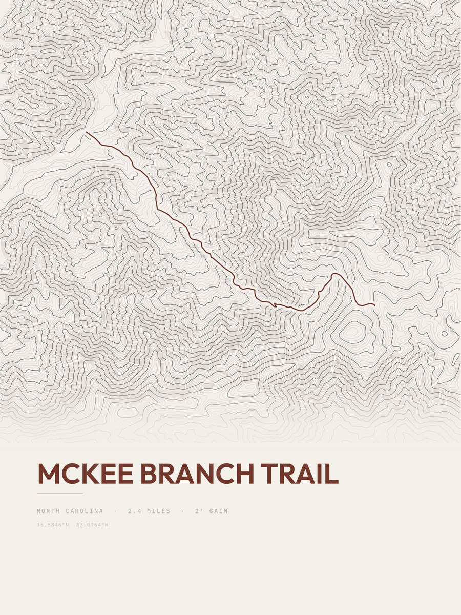 McKee Branch Trail Topographic print