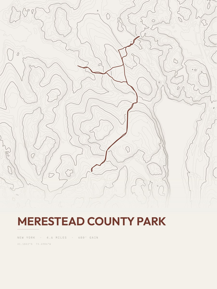Merestead County Park Topographic print