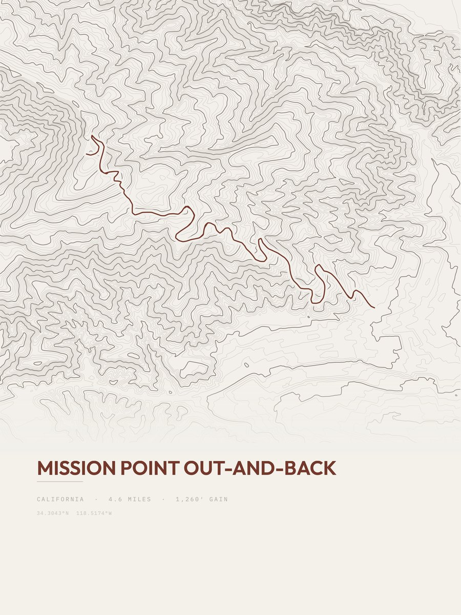 Mission Point Topographic print