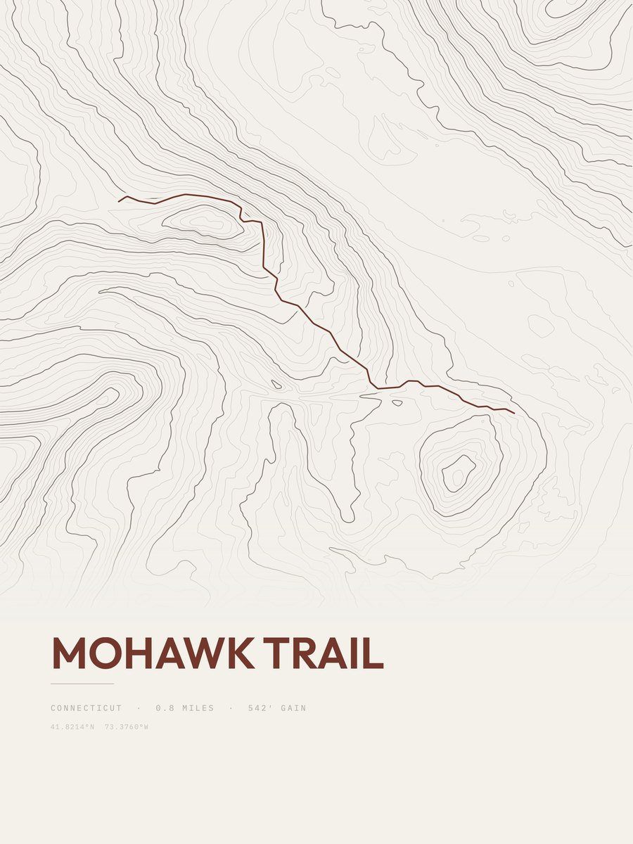 Mohawk Trail Topographic print