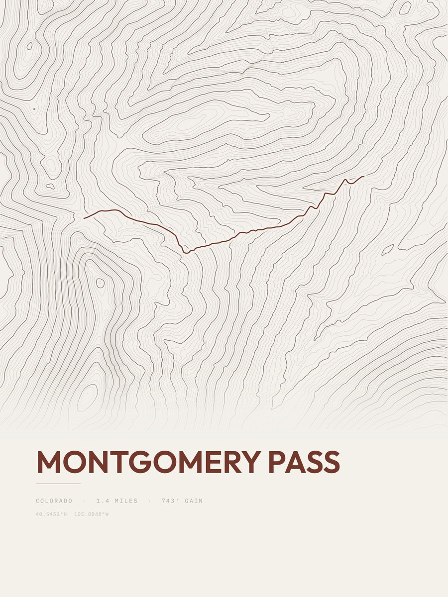 Montgomery Pass Topographic print