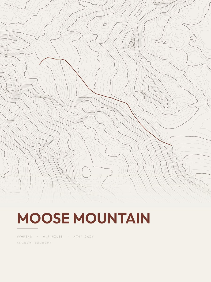 Moose Mountain Topographic print