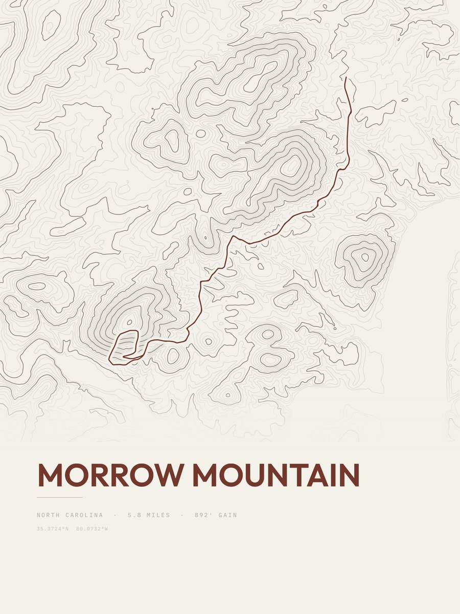 Morrow Mountain Topographic print