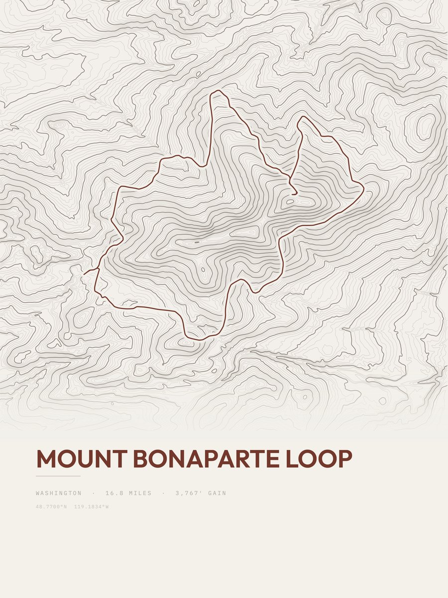 Mount Bonaparte Loop Topographic print