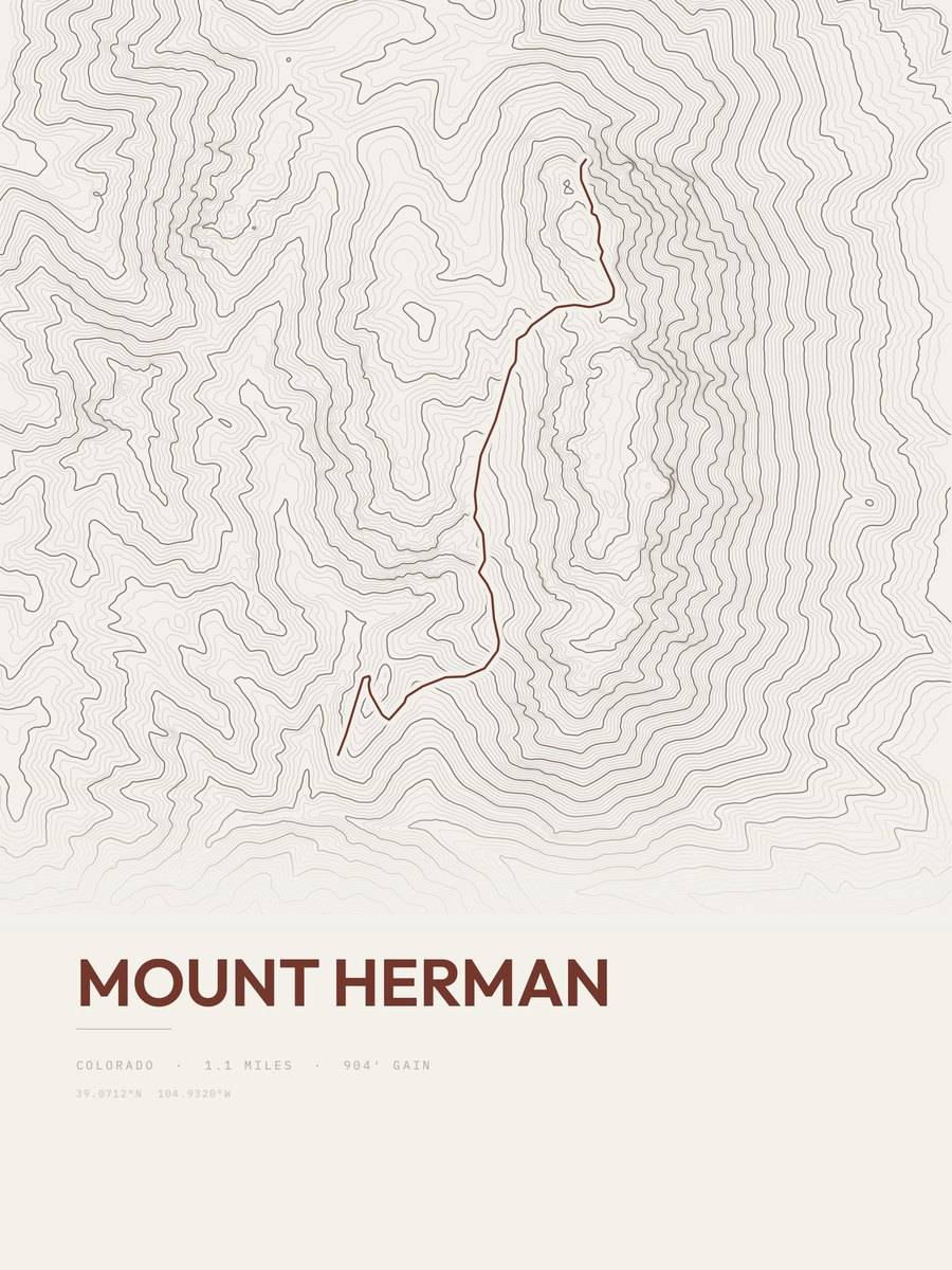 Mount Herman Topographic print