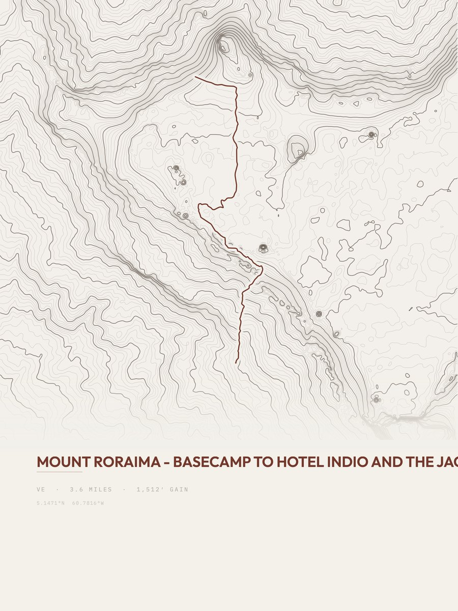 Mount Roraima Topographic print