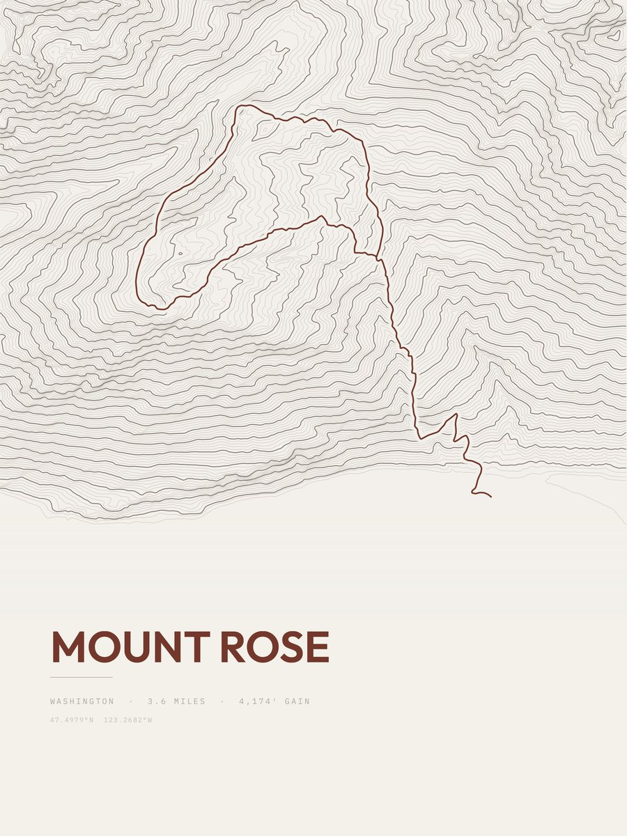 Mount Rose Topographic print