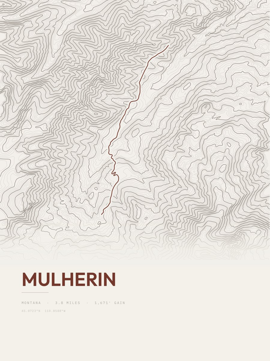 Mulherin Topographic print