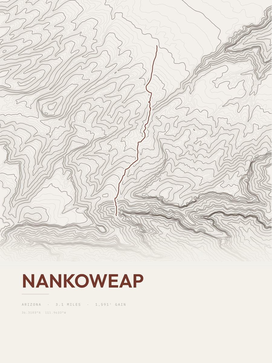 Nankoweap Topographic print