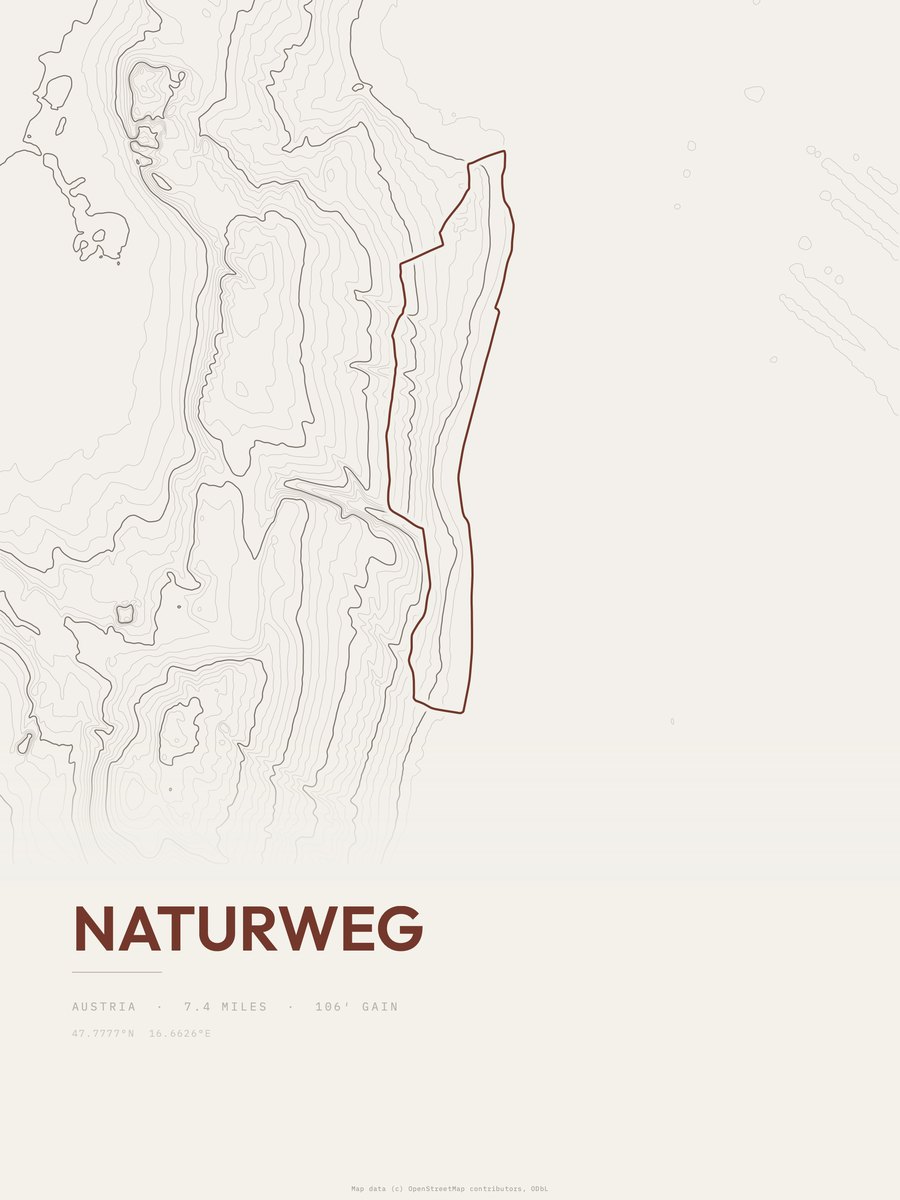Naturweg Topographic print