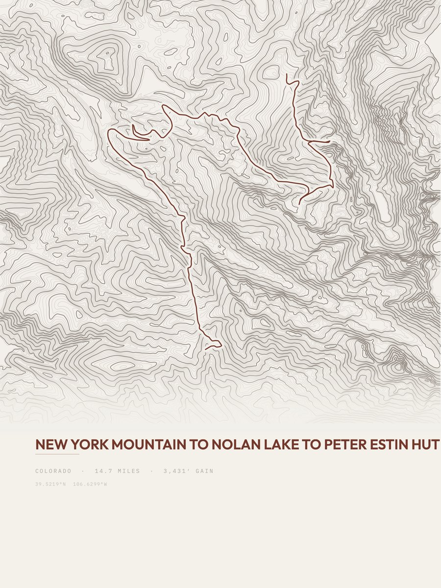 Peter Estin Hut Topographic print