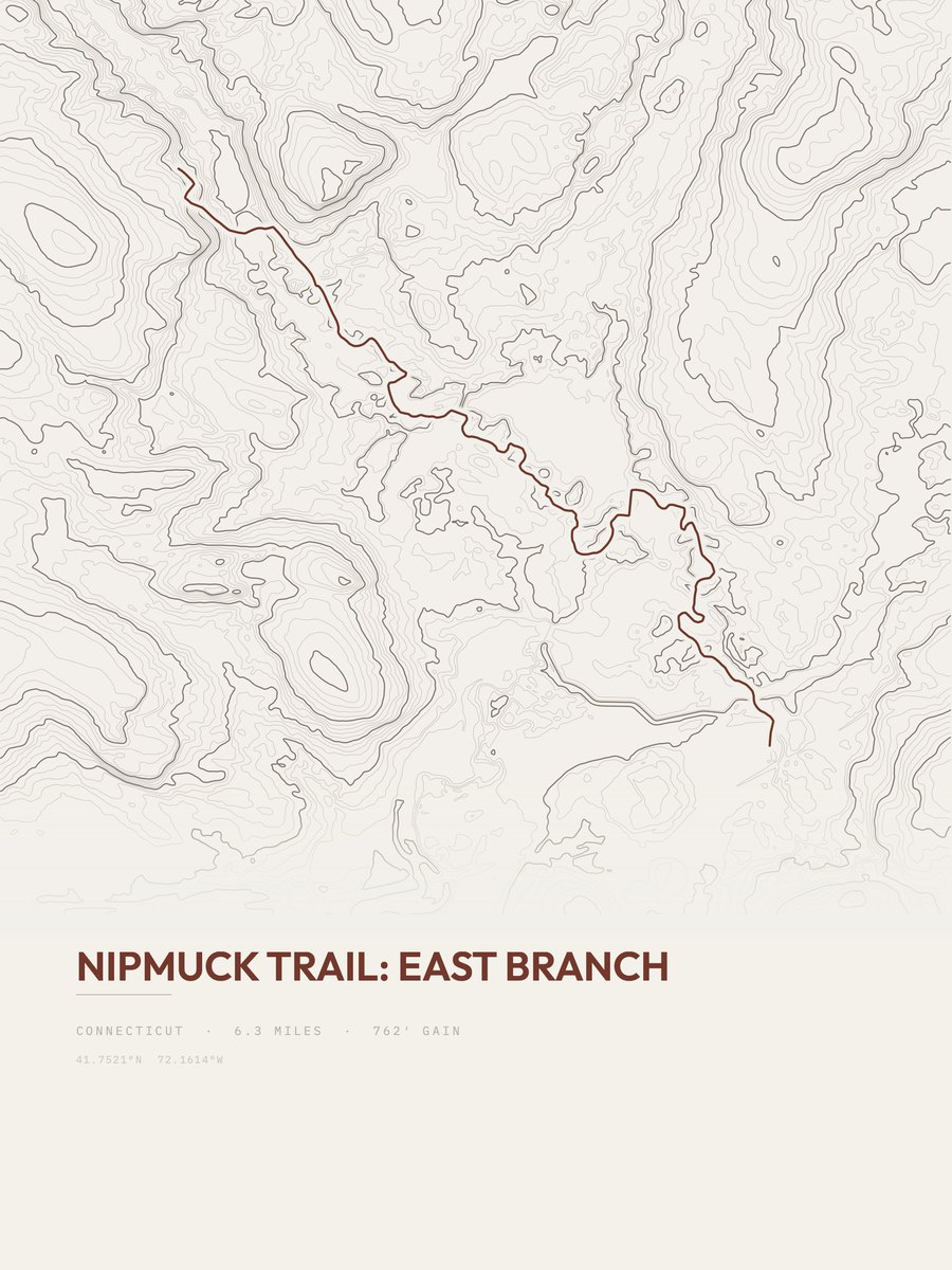 Nipmuck Trail Topographic print
