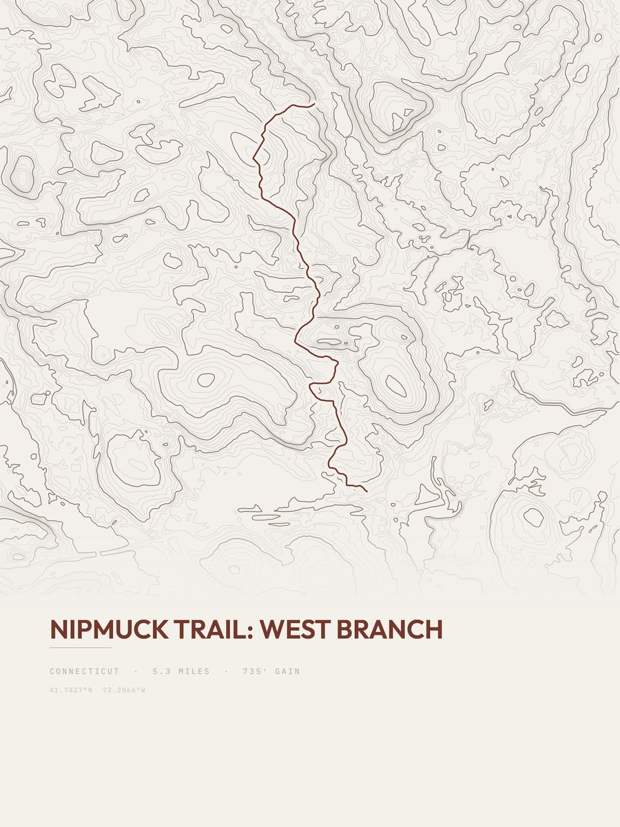 Nipmuck Trail Topographic print