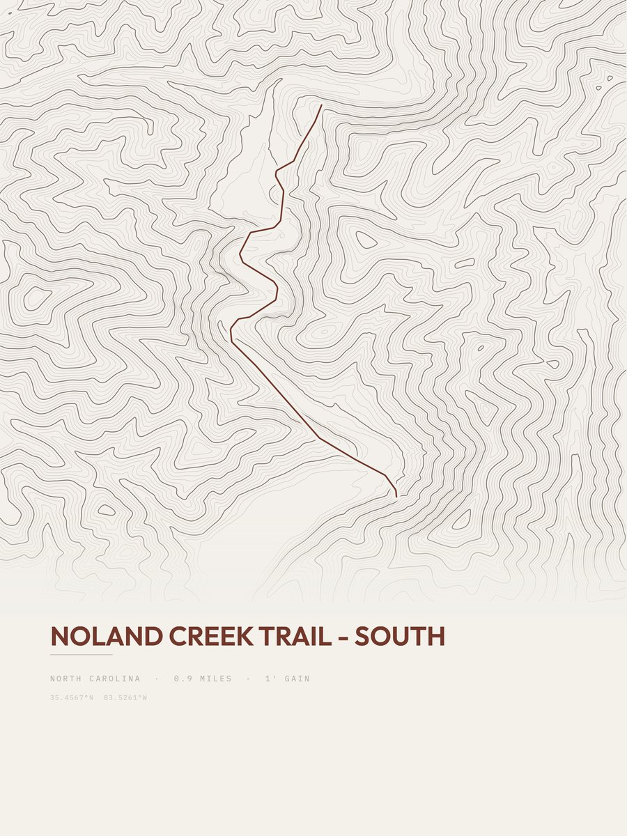 Noland Creek Trail - South Topographic print