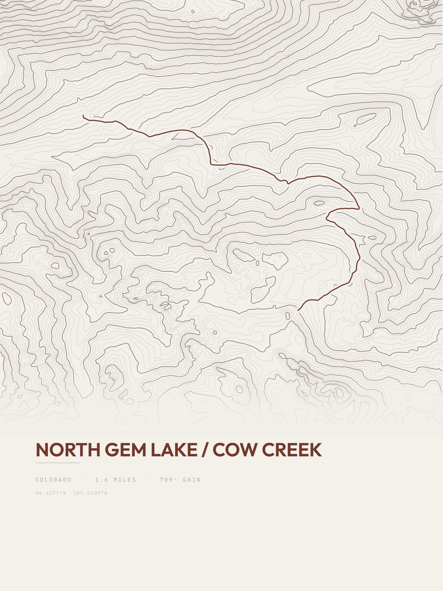 North Gem Lake / Cow Creek Topographic print