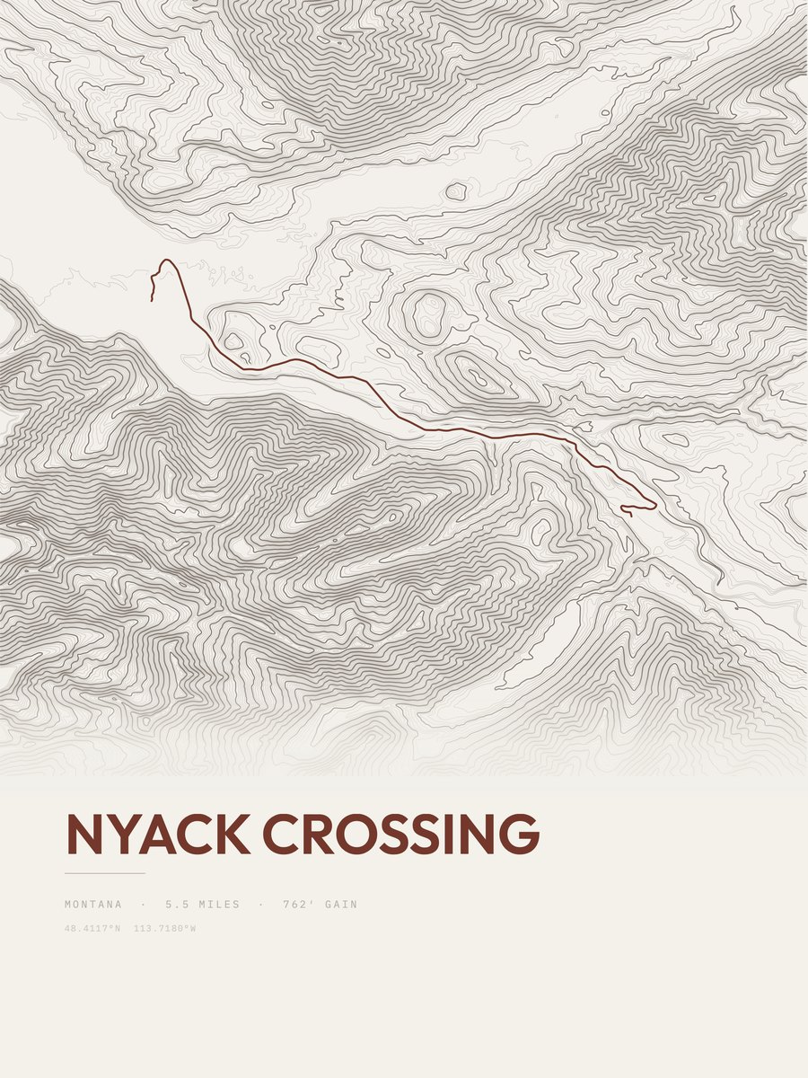 Nyack Crossing Topographic print