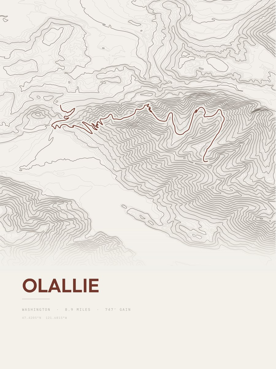 Olallie Topographic print