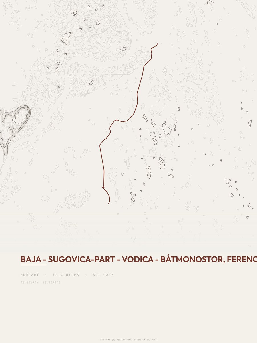 Baja topographic trail print