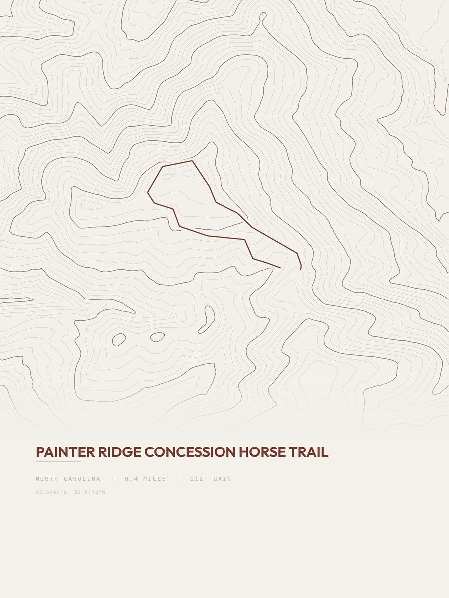 Painter Ridge Topographic print