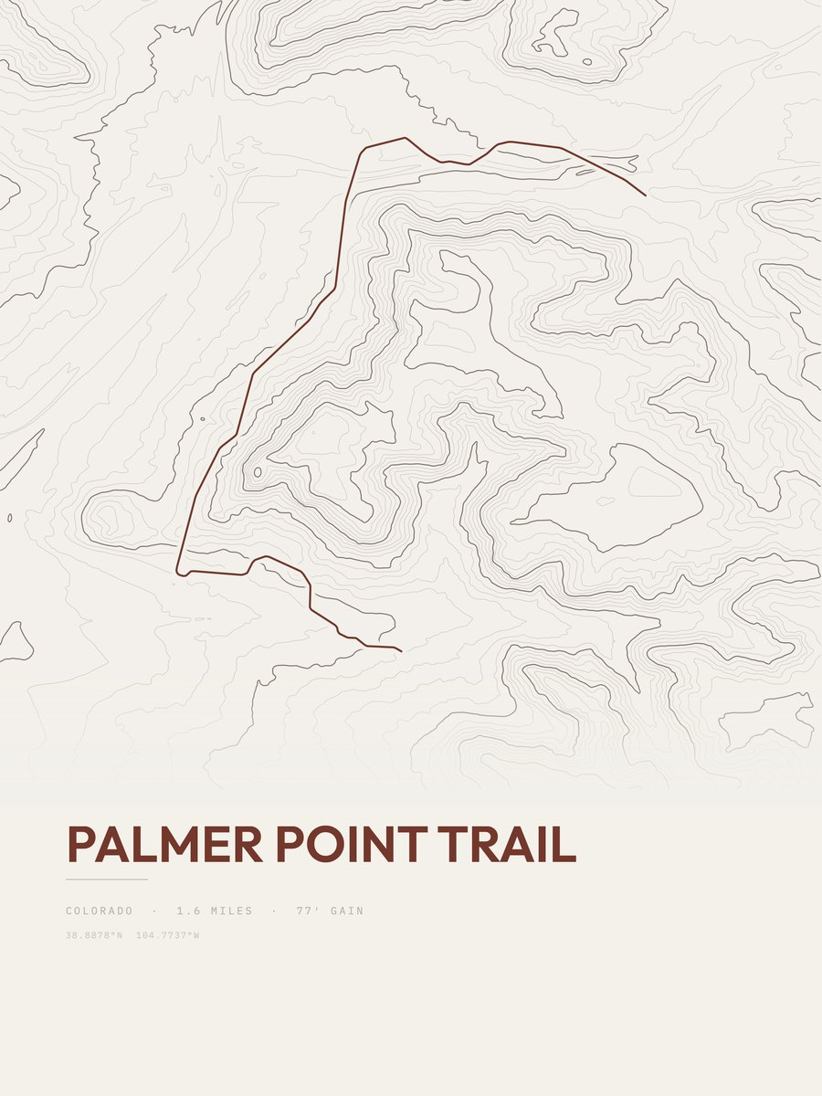 Palmer Point Trail topographic trail print