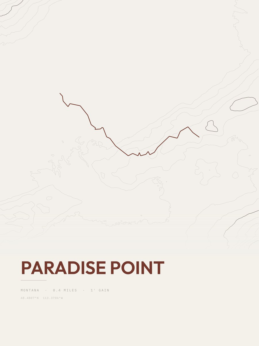 Paradise Point Topographic print