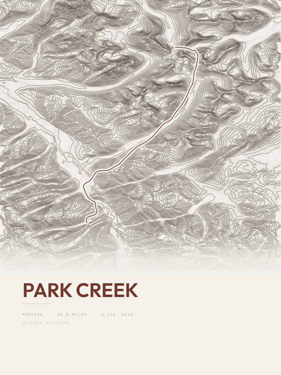 Park Creek Topographic print