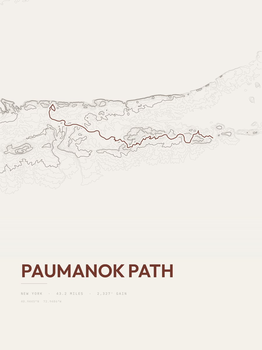 Paumanok Path Topographic print