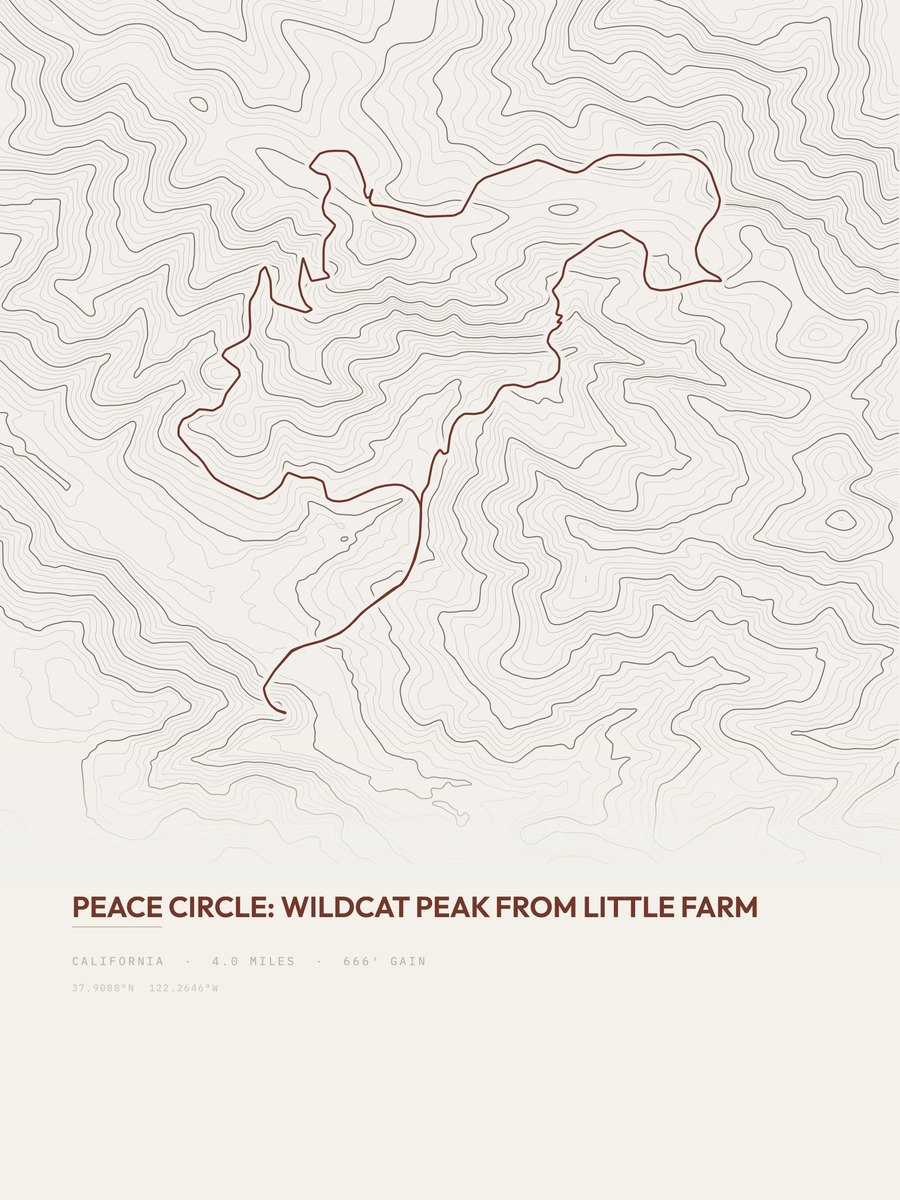 Peace Circle Topographic print