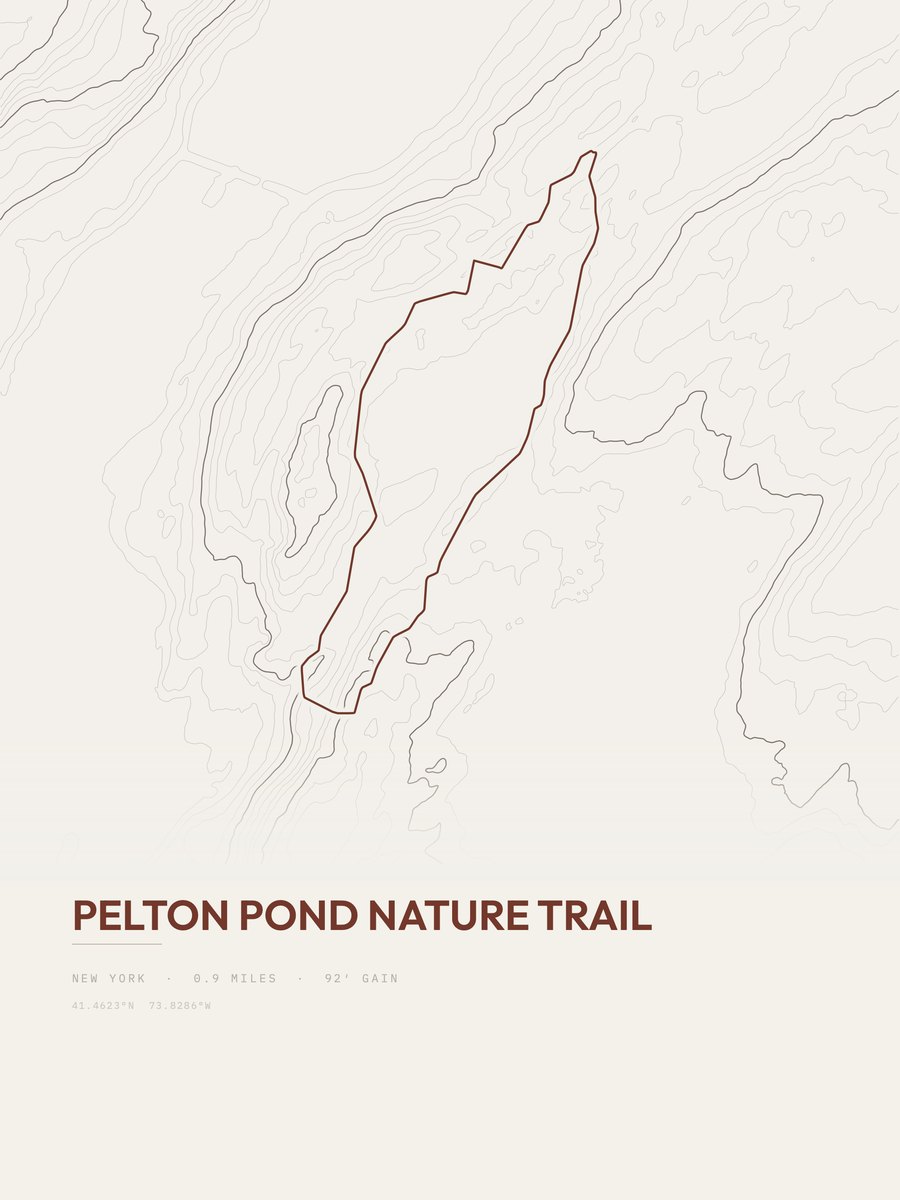 Pelton Pond Nature Trail Topographic print