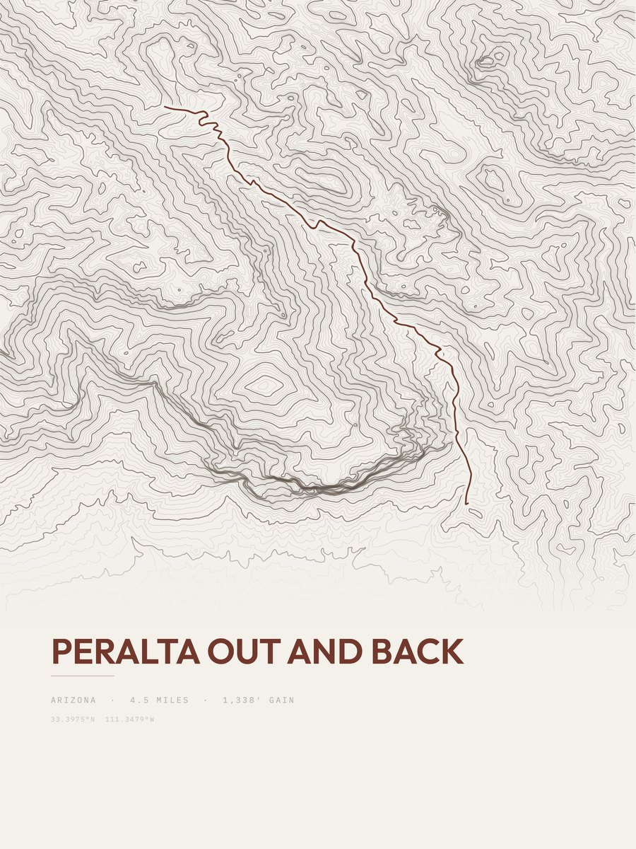 Peralta Topographic print