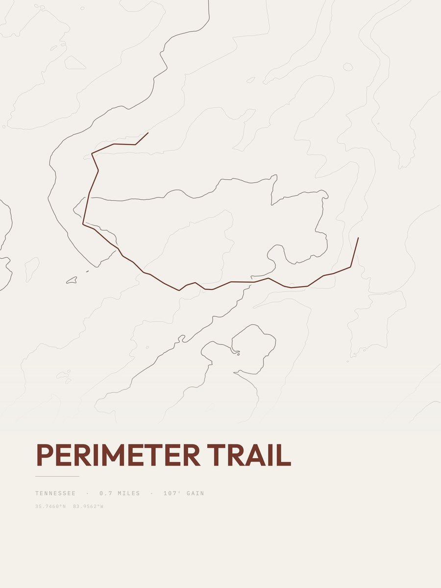 Perimeter Trail Topographic print