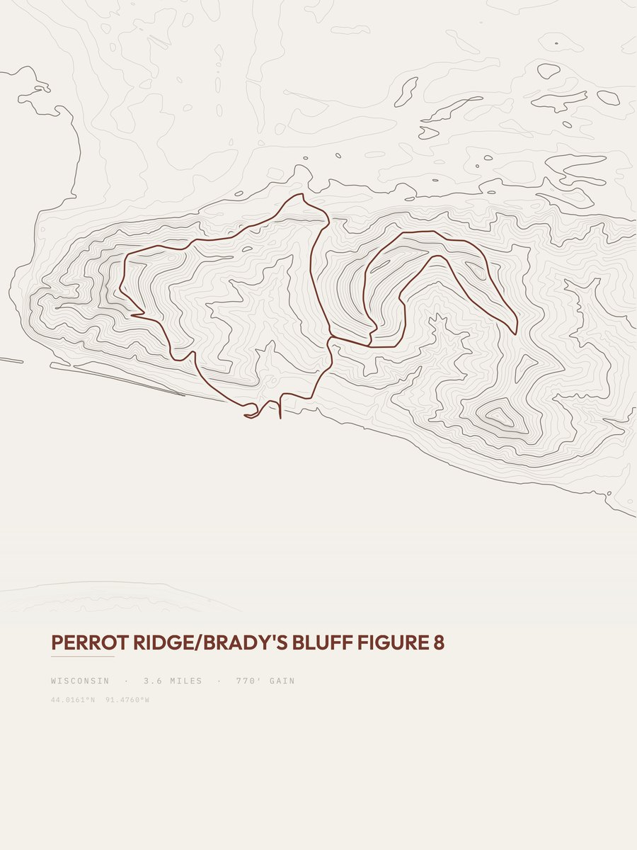 Perrot Ridge / Brady's Bluff Topographic print